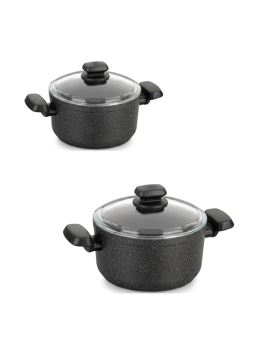 Korkmaz Set of 2 Ornella Casseroles 20 + 24 cm