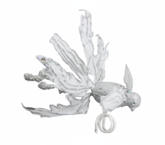 Decorative Glitter Bird Ornament - Silver | 10061