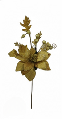Decorative Gold Flower & Berry Christmas Pick | 10073