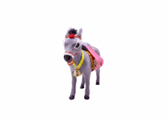 Christmas Donkey Figurine with Decorative Harness 15 cm | AL549-1