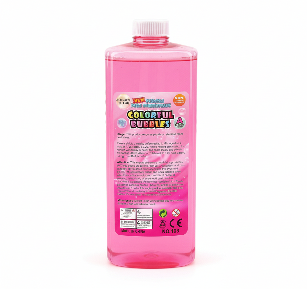 Concentrated Bubble Solution Liquid Refill Bottle - Pink | 103P