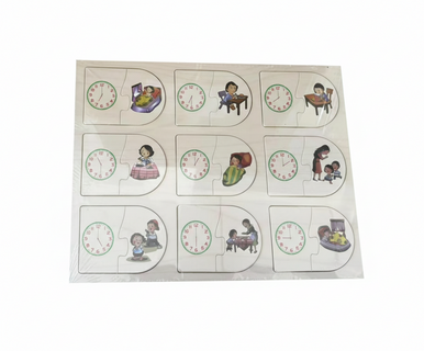 Kids Daily Routine Time Learning Wooden Puzzle - Clock & Activities Board | AL4461