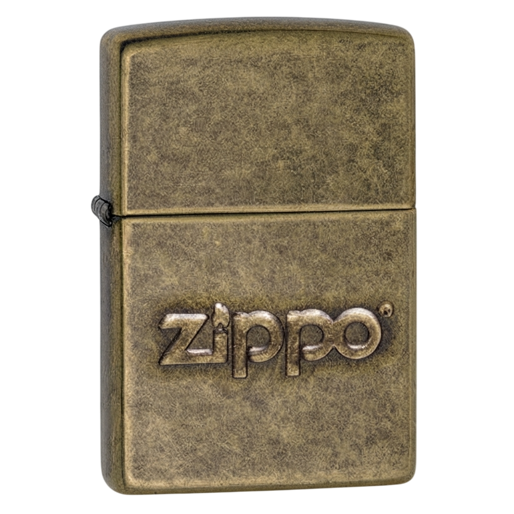 Zippo Stamp Antiqued Brass Windproof Lighter | 28994