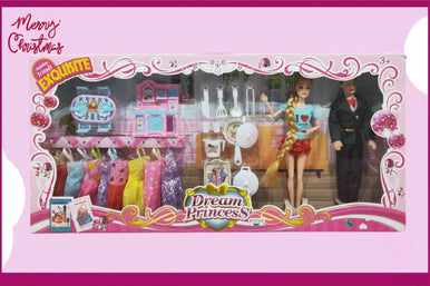 Dream Princess Couple Playset - Fashion Doll &amp; Prince with Kitchen Accessories &amp; Dresses | &nbsp;8143D4