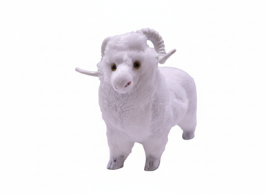 Christmas White Ram Figurine 20 cm | AL545-1