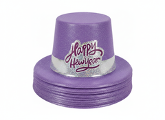 Happy New Year Glitter Party Hat - Purple | AL1835