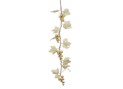 Gold Christmas Grapes & Leaves Garland | 10059