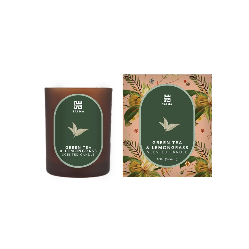 Salma Green Tea & Lemongrass Scented Candle 160g