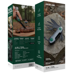 Green Lion 14-In-1 Multi Tool Key Chain Knife - Black | GN14N1MTOLBK