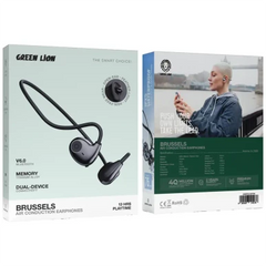 Green Lion Brussels Air Conduction Earphones - Black | GNBRSLSEPBK