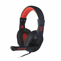 Redragon H101 Gaming Headset with Microphone for PC, Wired Over Ear PC Gaming Headphones with Mic Built-in Noise Reduction, Works with PC, Laptop, Tablet, PS4, Xbox One