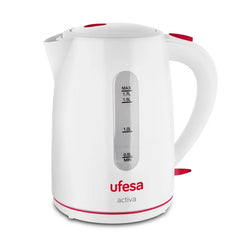 Ufesa  Activa Electric Kettle – 1.7L, 2200W, White/Red | HA7616