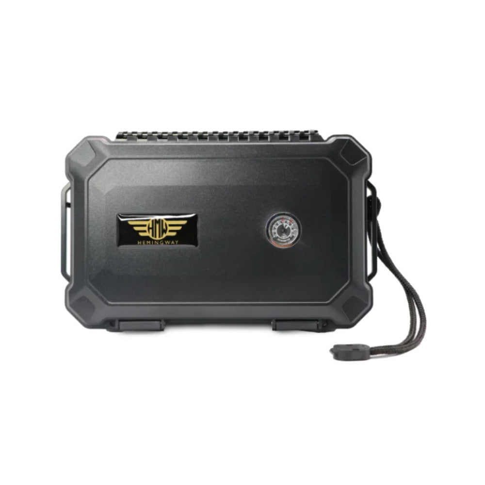 Hemingway Travel Cigar Box Medium Hard Case With Pluck Foam With Hygrometer Box Cigar | HEM-1202
