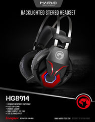 MARVO Headset HG8914 BACKLIT, STEREO GAMING HEADSET