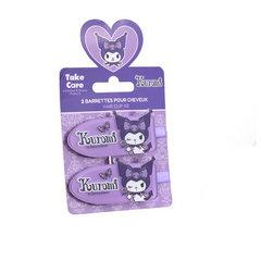 HK Kuromi 2 x Hair Clips on Card Assorted | ASS-12
