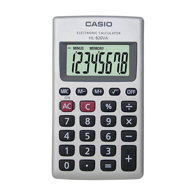 Casio Portable Calculator White │ HL‑820VA‑W‑DP