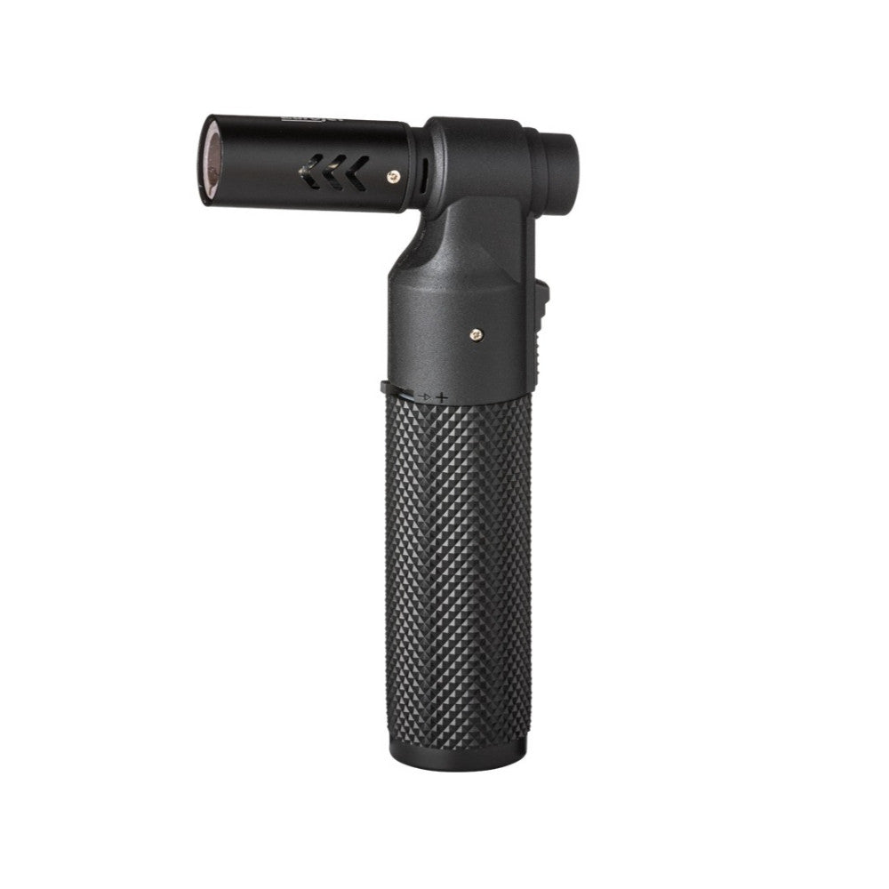 Hemingway Honest Cigar Lighter with V-Cut, Metal Jet Flame 2-in-1 Windproof – Black | HMW-803BK