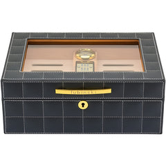 Hemingway Lubinski Cigar Humidor 50 Cigar – Black | HMW-YJA60011