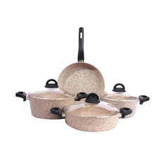 Falez Cookware Set  Celia Mega Cream  7pcs | HUR-A-15490
