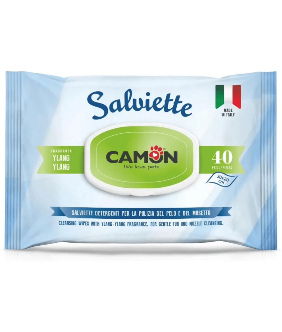Camon Salviette Ylang Ylang Cleansing Pet Wipes 40 Sheets | LA010