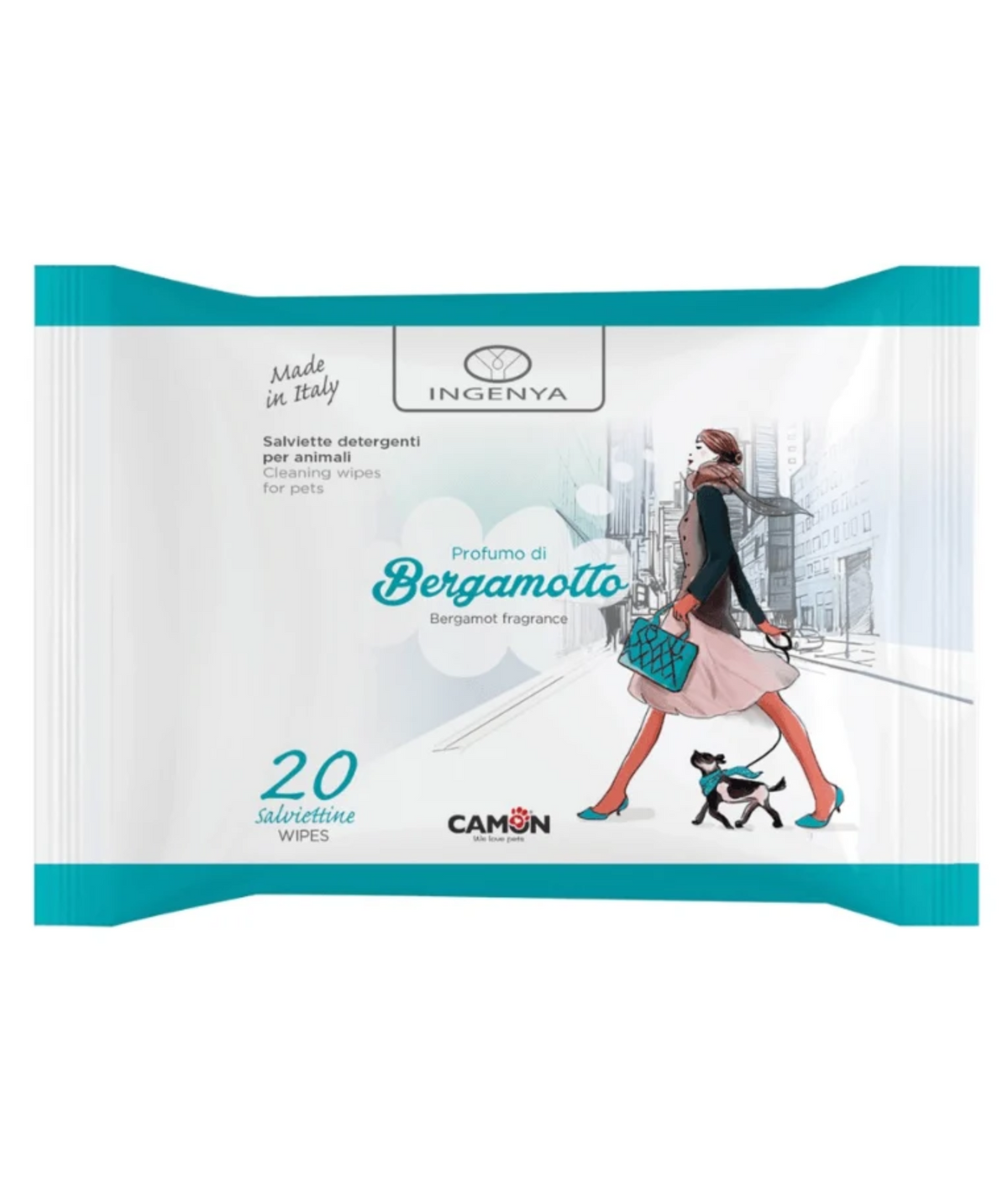 Camon Ingenya Bergamot Citrus Pet Cleansing Wipes 20 Sheets