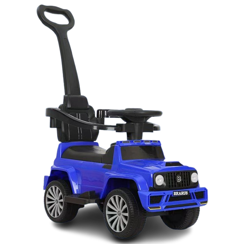 Kids Ride-On Push Car with Handle - Blue | Brarus-36-7