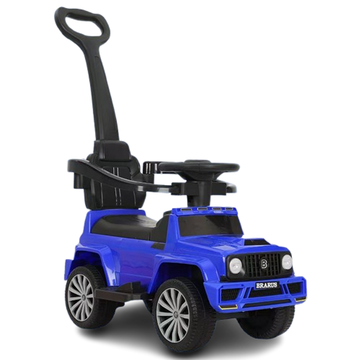 Kids Ride-On Push Car with Handle - Blue | Brarus-36-7