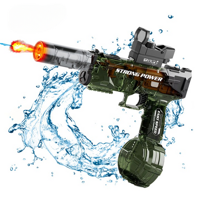 مسدس لعبة SMG كهربائي مع ضوء وصوت – شفاف أخضر | AL518-25