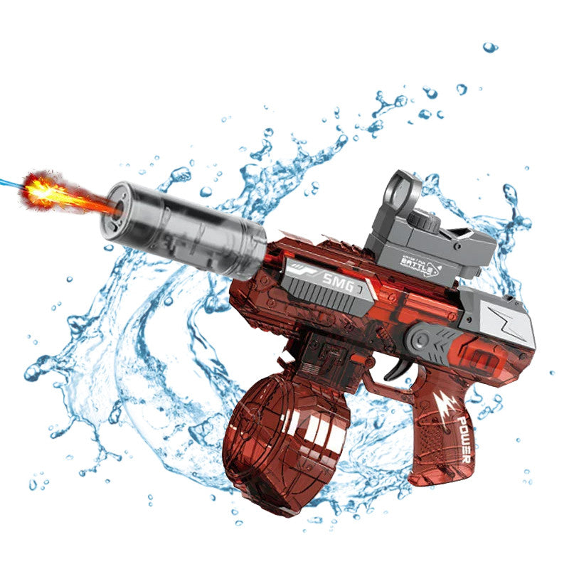 SMG Electric Water Gun with Light & Spray Effects - Red| AL518-22