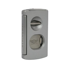Hemingway Luxury Cigar Cutter Stainless Steel V-Cut and Round Cut with Cigar Punch Silver | HemCutSilver