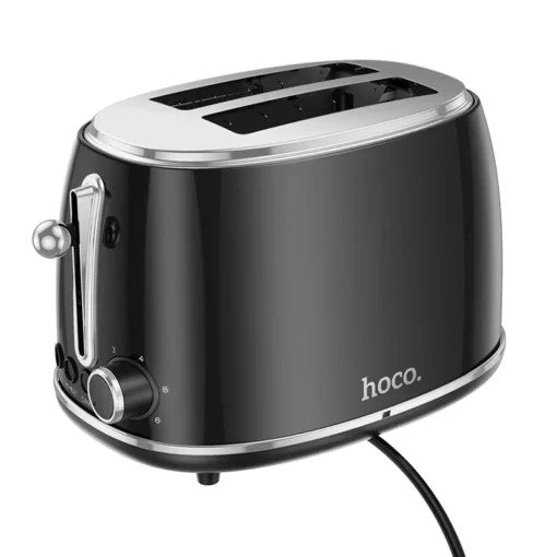 Hoco Stainless Steel Toaster – Retro 850W – Black | 6942007638272