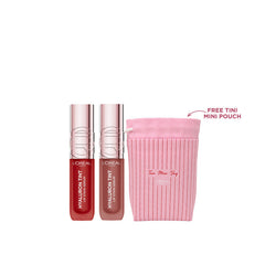 L'Oréal Paris Hyaluron Tint Lip Stain Serum Duo Bundle + Free Pouch