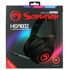 MARVO Headset HG9032 BACKLIT, SURROUND ADVANCED GAMING HEADSET