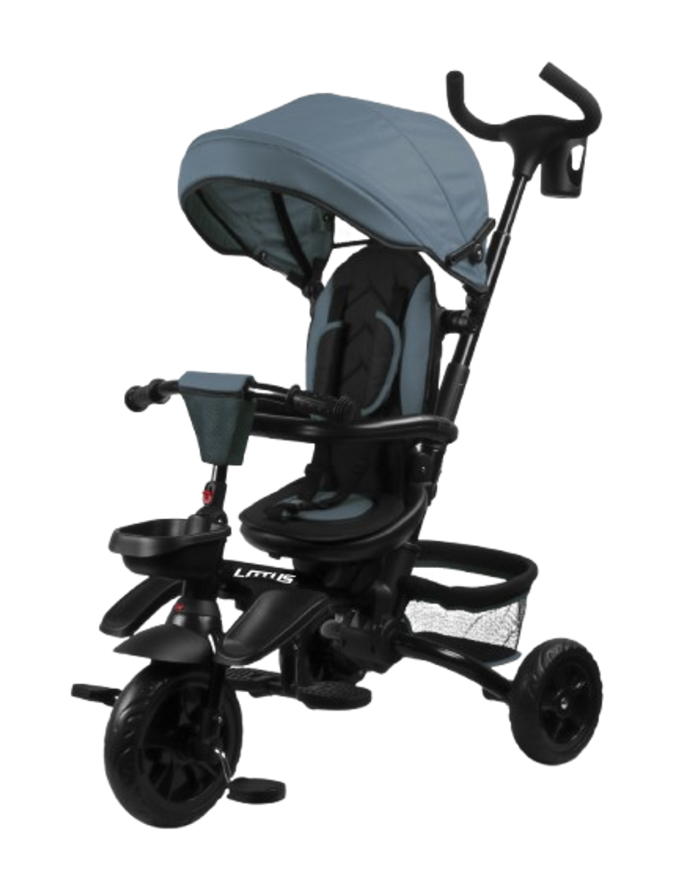 Lotus 4-in-1 Push Trike Multi-Stage Stroller Tricycle with Parent Handle & Canopy - Blue | JY-T05