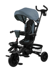 Lotus 4-in-1 Push Trike Multi-Stage Stroller Tricycle with Parent Handle & Canopy - Blue | JY-T05