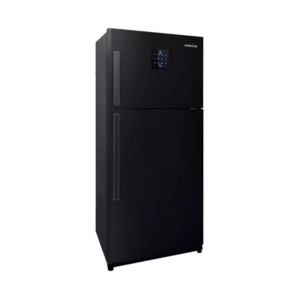 SUPER CHEF Refrigerator Top Mount 24CF No Frost Black | KH540LN/15 BLK