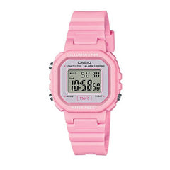 Casio Digital Watch – Pink Case, Light Purple Dial & Pink Resin Strap | LA-20WH-4A1DF