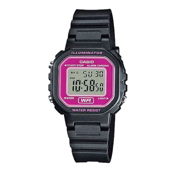 Casio Digital Watch Black Resin Sporty | LA-20WH-4ADF