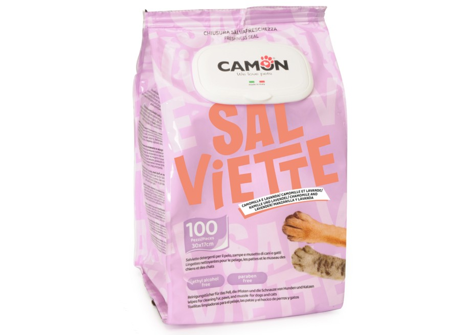 Camon Lavender & Chamomile Cleaning Wipes for Pets 100pcs | LA003