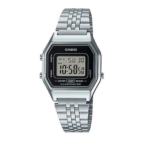 Casio Digital Watch – Stainless-Steel Case, Black Dial & Bracelet | LA680WA-1DF