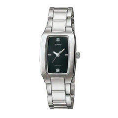 Casio 3H Women Analogue Watch Silver Green Dial | LTP-1165A-1C2DF