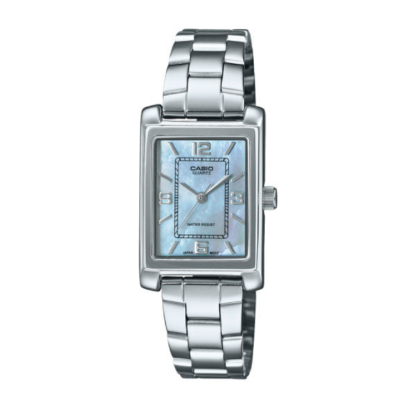 Casio Women 3H Watch - Silver / Blue | LTP-1234DS-2ADF