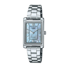 Casio Women 3H Watch - Silver / Blue | LTP-1234DS-2ADF