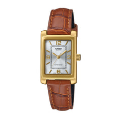 Casio Women 3H Watch - Gold / White / Brown | LTP-1234GLL-7ADF
