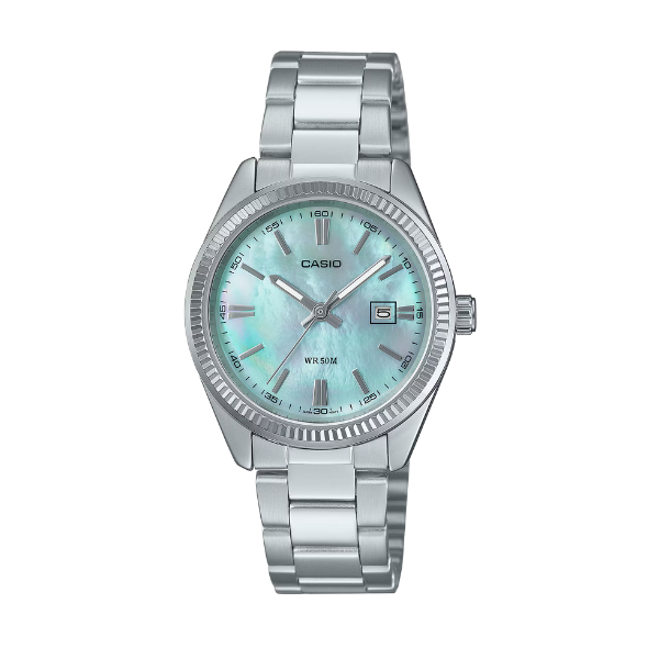 Casio Women 3H Watch - Silver / Blue | LTP-1302DS-2AVDF
