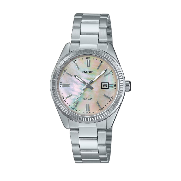Casio Women 3H Watch - Silver / Pink | LTP-1302DS-4AVDF