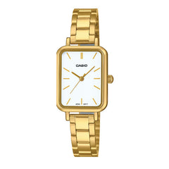 Casio LTP-V009G-7EUDF Analog Watch - White Dial - Gold Bracelet | LTP-V009G-7EUDF