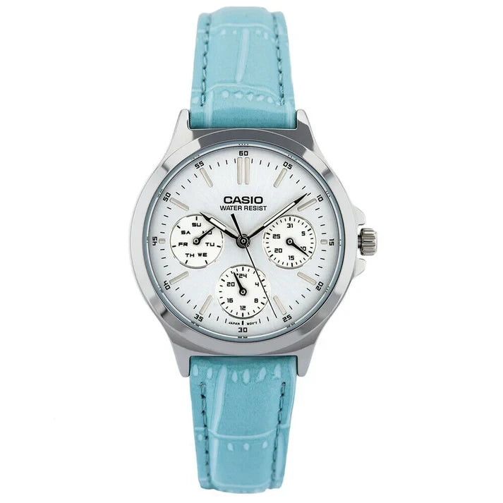 Casio Analog Watch Blue Leather 38mm | LTP-V300L-2AUDF