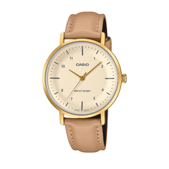 Casio Women 3-Hand Watch - Beige / Gold Plated | LTP-VT03GL-4BDF