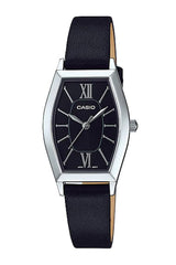 Casio Analog Watch Black Leather | LTP-E167L-1ADF